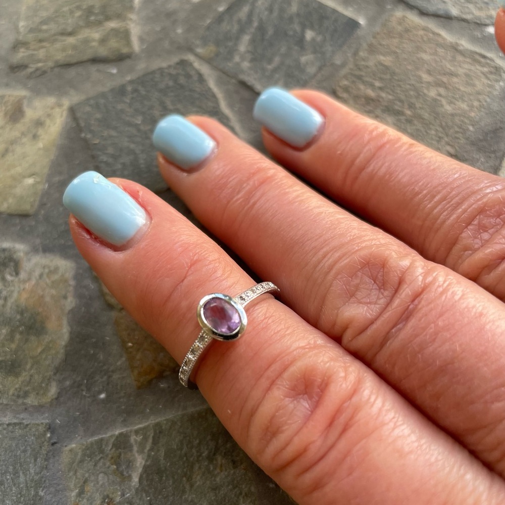 Sterling Silver Amethyst Gemstone Ring